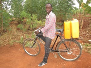 Bicycles provided by Exposition Church help people fetch clean water as well as take products to market.