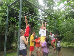 A short-term visiting team from Journey's Crossing Church held a sports camp in their C2C community in Bulucan.