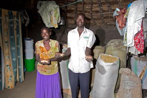 Simon and Mary thrive after agricultural training in Uganda