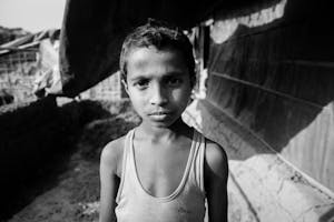 Huran - A young Rohingya boy in a refugee camp