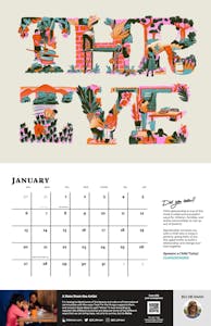2019 January calendar page