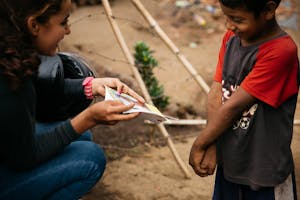 Nicaraguan boy receives letter from his child sponsor
