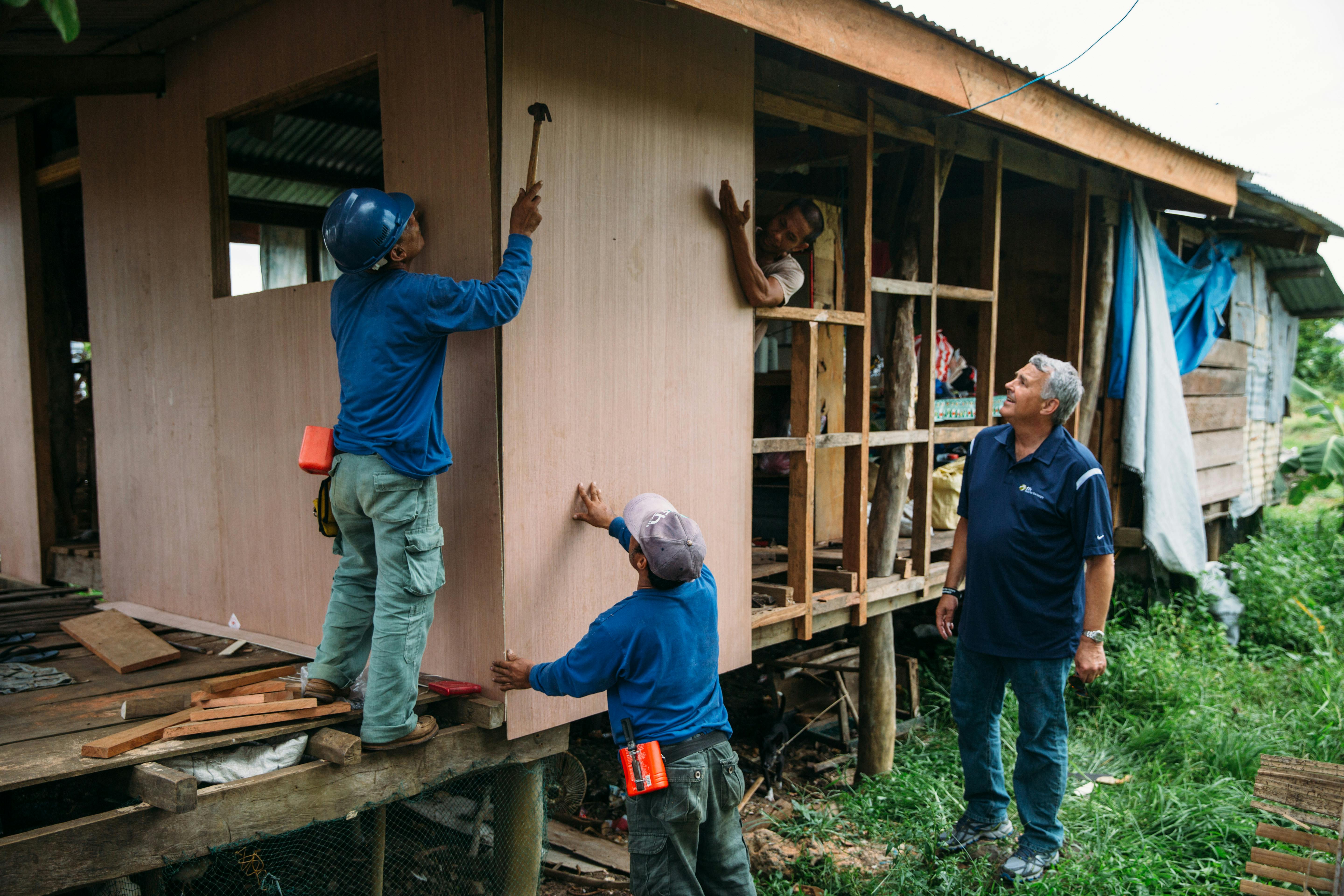 President Gary Edmonds in Philippines as residents work to rebuild after Typhoon Haiyan using sustainable solutions.
