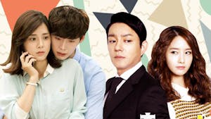 Two K Drama couples looking very worried and concerned.