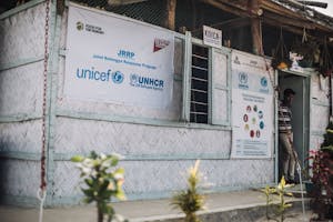 A health clinic run by Food for the Hungry in a Rohingya refugee camp in Bangladesh