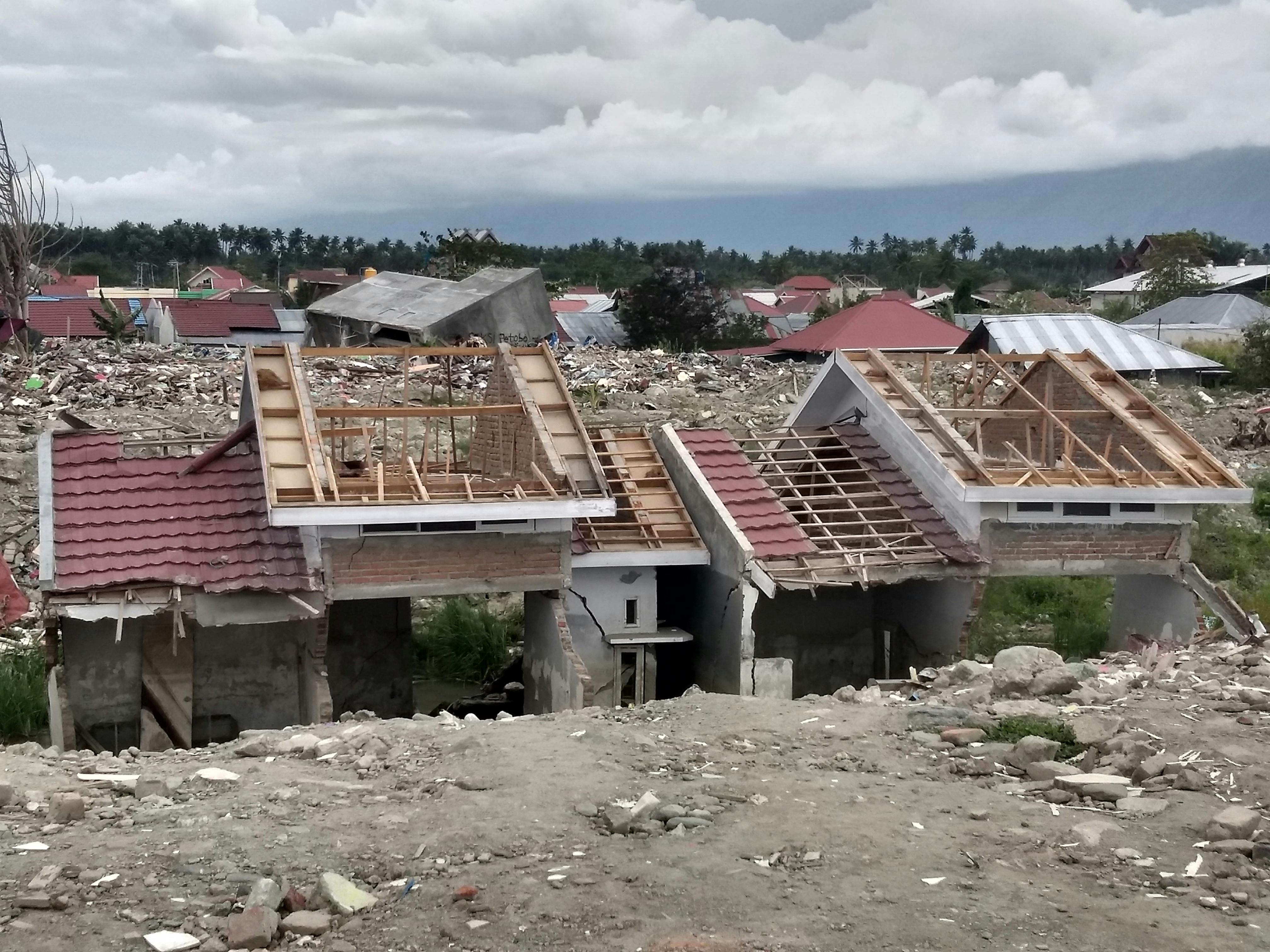 Post-disaster damage in Sulawesi, Indonesia