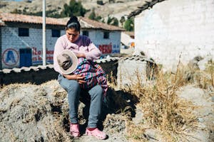 A mother in Peru nursing her baby.