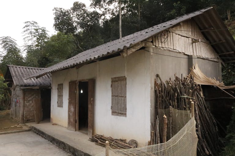 A white, rundown building in Lien Minh, Vietnam where FH is beginning child sponsorship