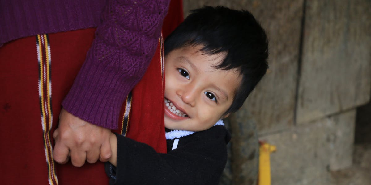 Child in an FH community in Guatemala