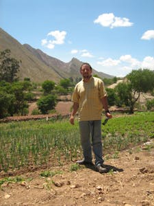 Juan Pablo standing in a field in Bolivia