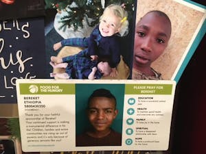 Joy's prayer cards show a little boy growing up, plus her newest FH sponsored child.