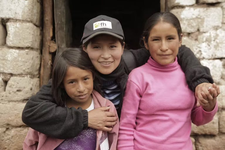 fh staff member with kids