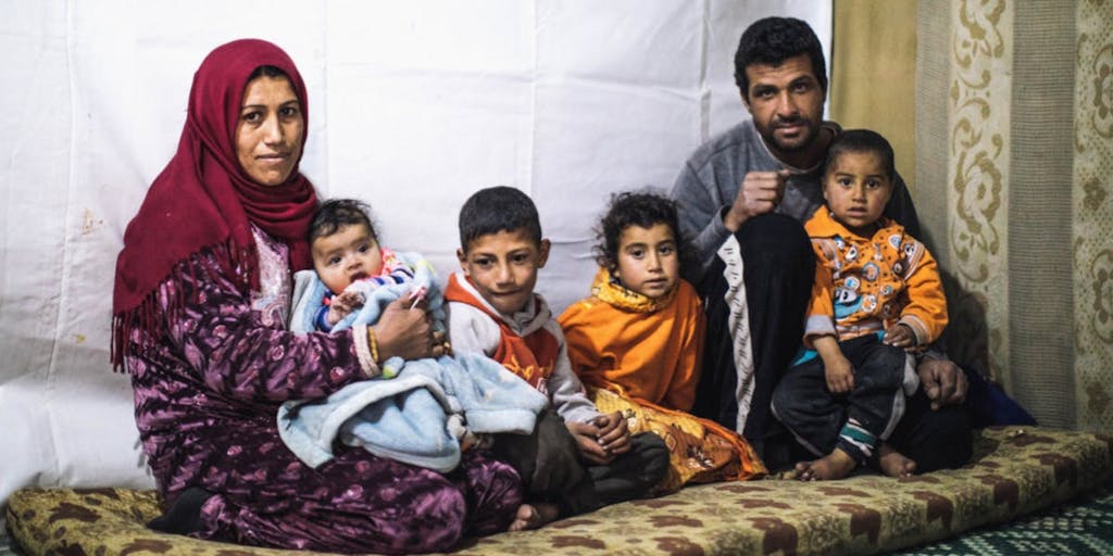 Syrian refugee family