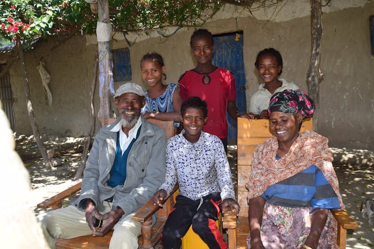 Misha with his family.