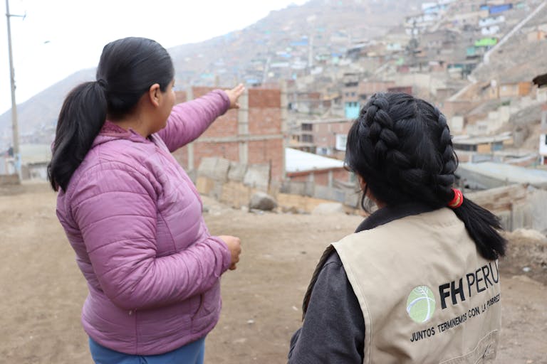 Zunilda with a FH Peru team member.