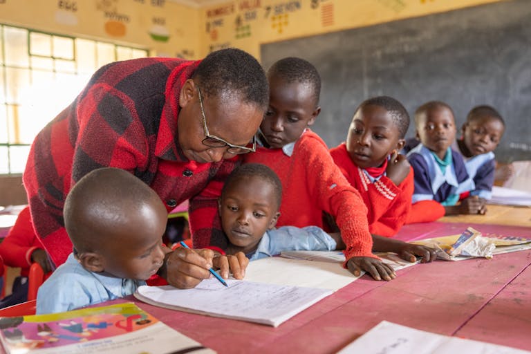 Kenyan children benefit from FH programs that support and educate their teachers.