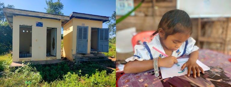 With only one crumbling bathroom left working and no clean water for handwashing, children were often sick and missed school.